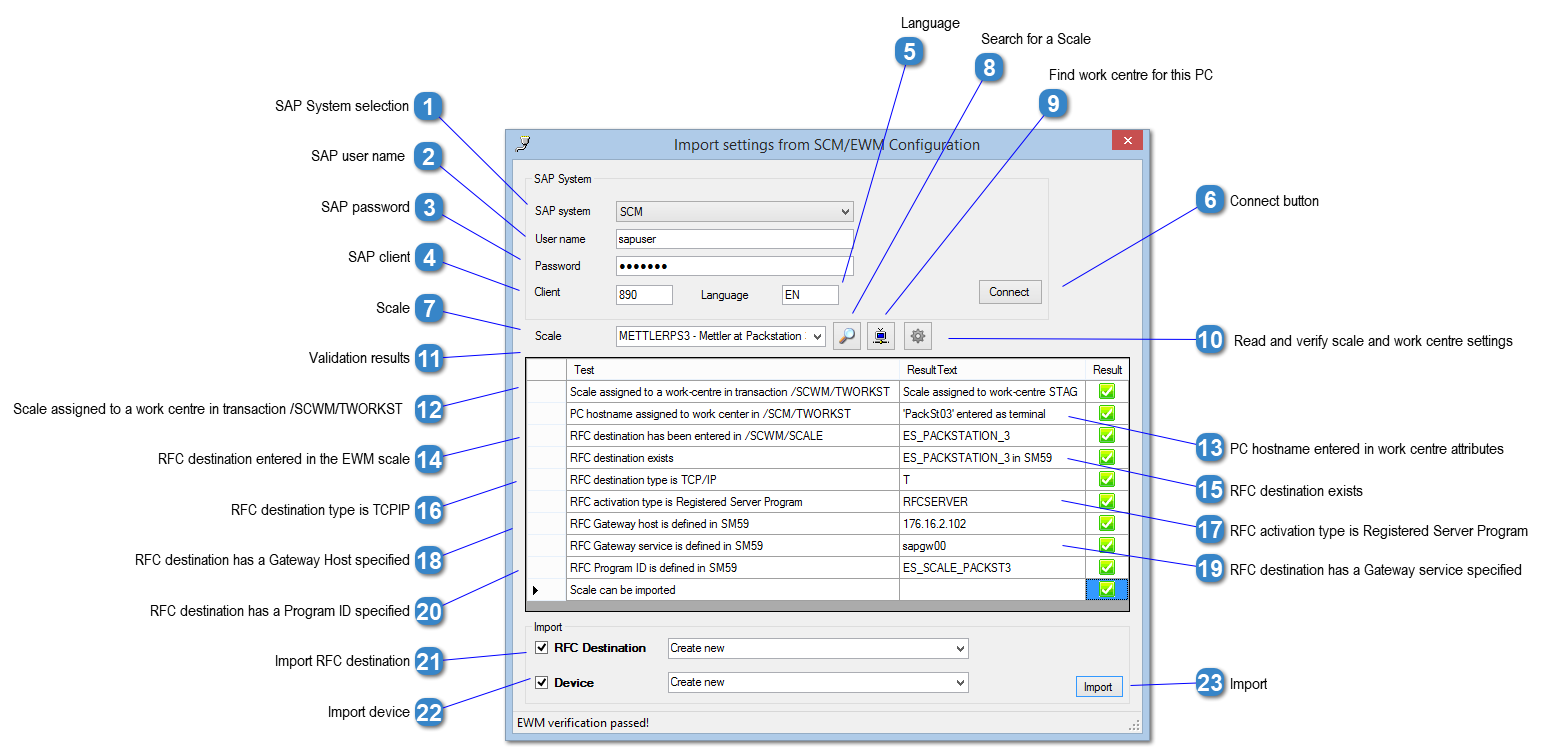Import Scale Settings from EWM Configuration