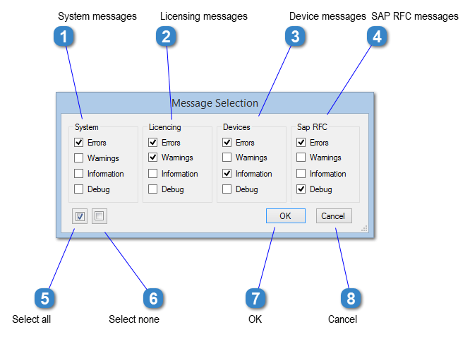 Message Category Selection